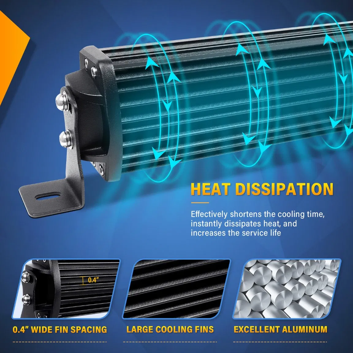 Car Accessories Car Light Straight Triple Row 7D Lens Spot Flood Combo Beam LED Light Bar with Dt-Wired for Marine Truck ATV 4X4 UTV