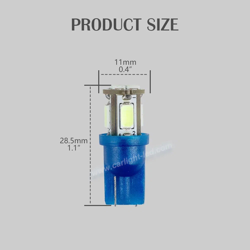 Светодиодная лампа T10 для номерного знака автомобиля