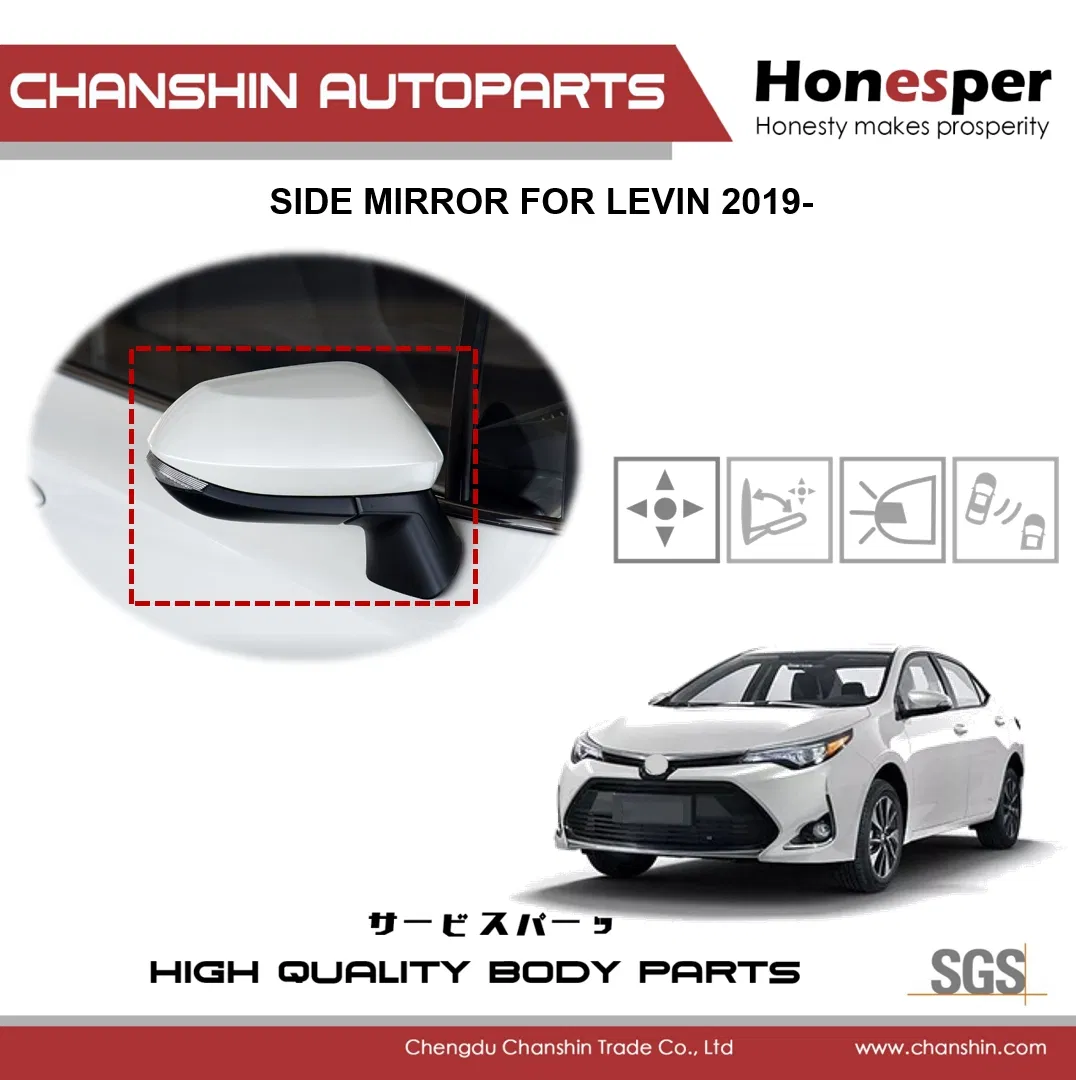 Wholesale Car Spare Parts Auto Parts Car Accessory Side View Mirror for Toyota Corolla Levin 2019- 87940-02p30 87910-02p40