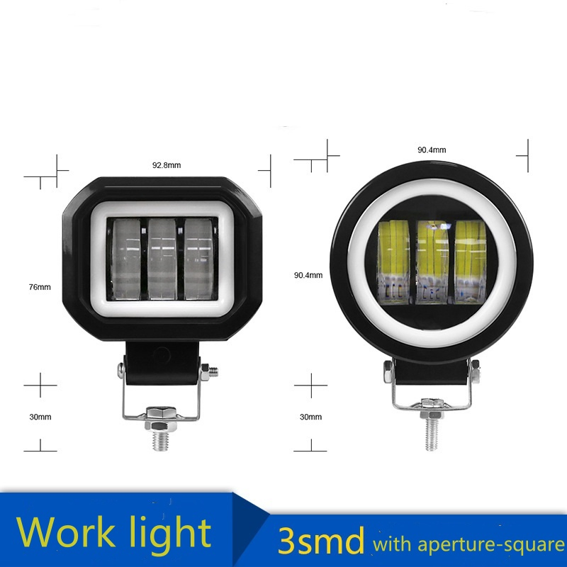 New Car LED Work Lights LED Headlights 30W Fog Lights with Aperture Angel Eye Motorcycle Spotlights