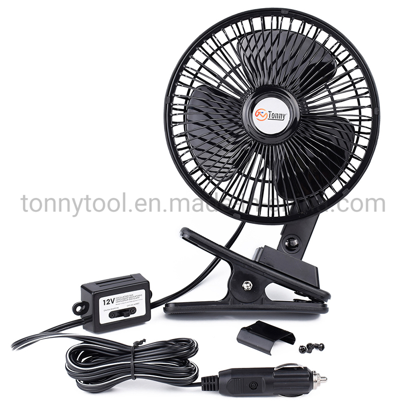 6-Inch 24V Plastic Rotatable Car Cooling Fan - Powerful, Quiet, Efficient Electric Ventilation
