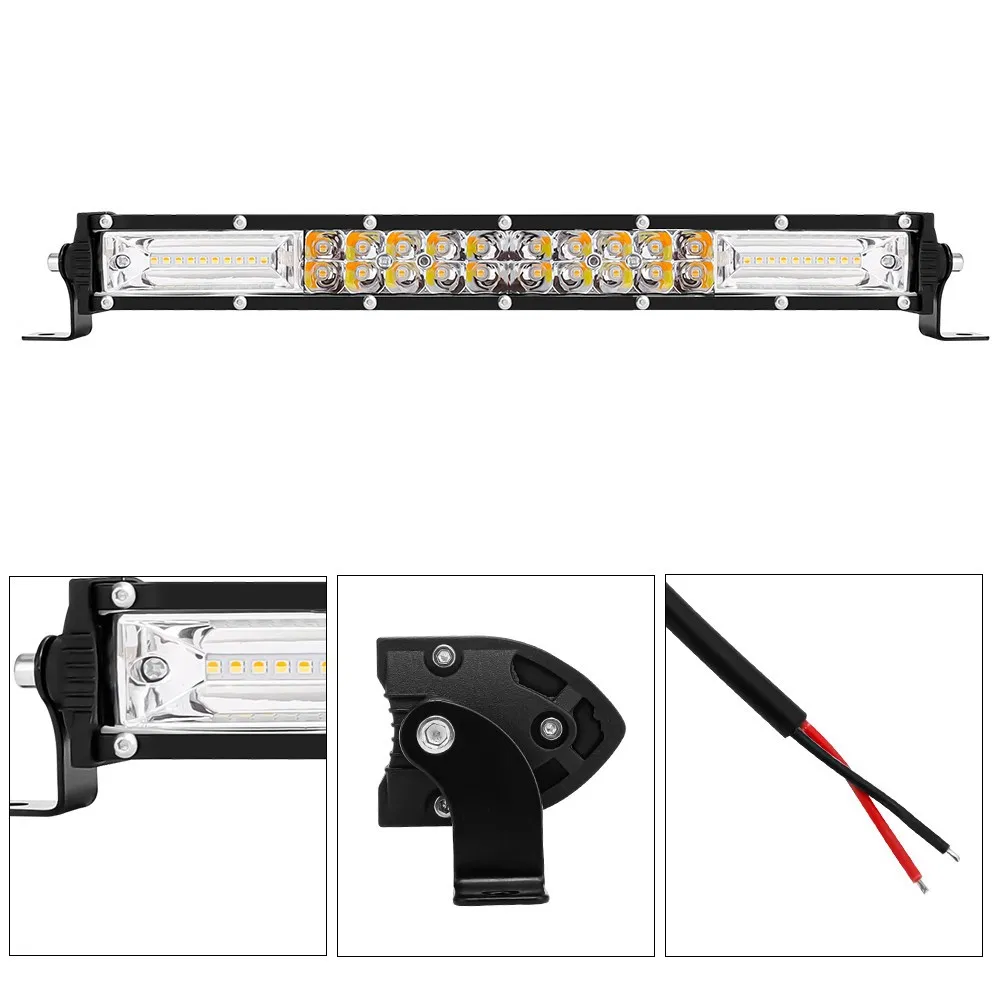 7-50 Inch LED Light Bar Spot Flood Combo Super Bright LED Work Light and off Road Driving Lamp for Jeep SUV Truck IP68
