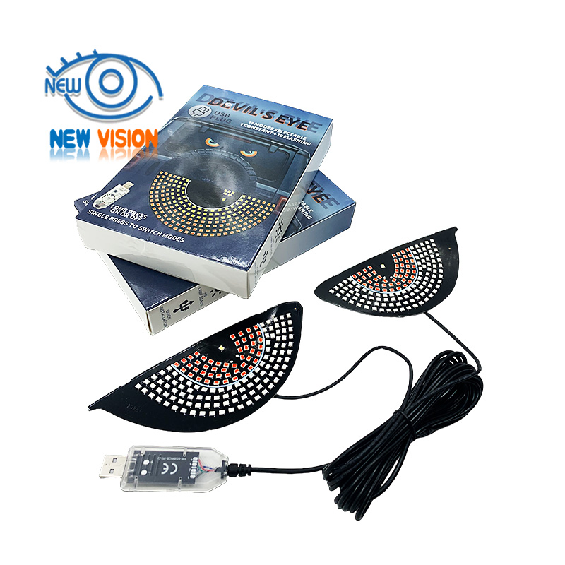 Car Dynamic LED Devil Eyes Screen Light Car Rear Windshield LED Matrix Panel LED Display Screen