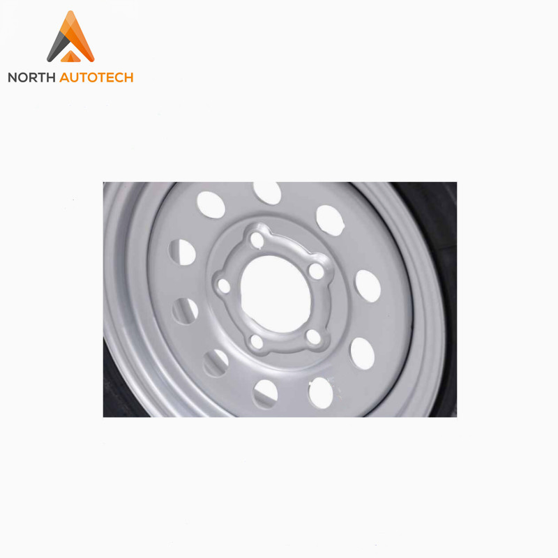 13" 6 Ply Radial Trailer Tire with St 175/80r13 - 5X4.5 (Silver Mod)