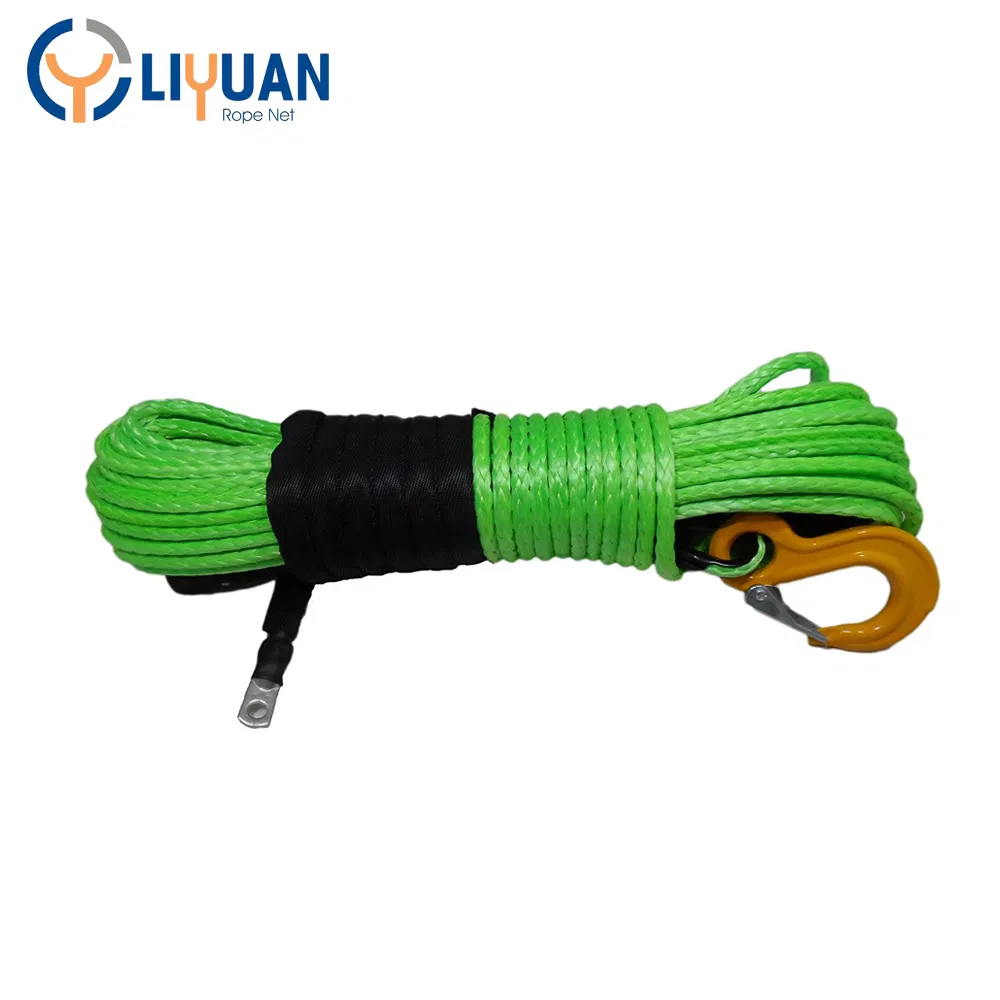 Braided Synthetic Fiber Winch Rope UHMWPE Rope High Quality