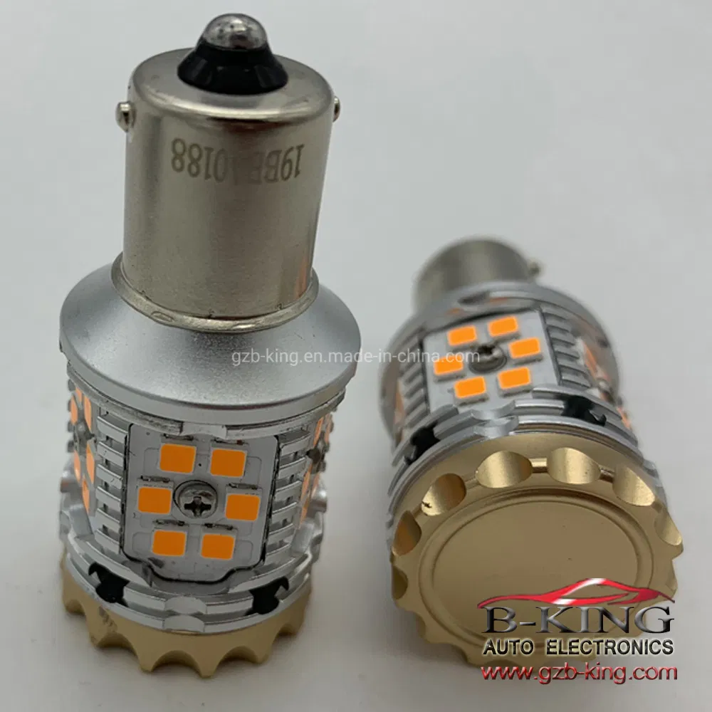 Светодиодная лампа поворотника Canbus Error Free 1156 Amber 1860lm