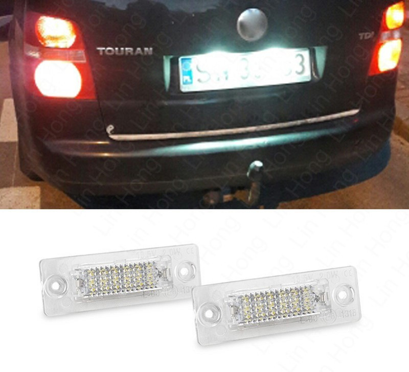 Светодиодная лампа номерного знака Canbus для VW Touran Caddy Passat
