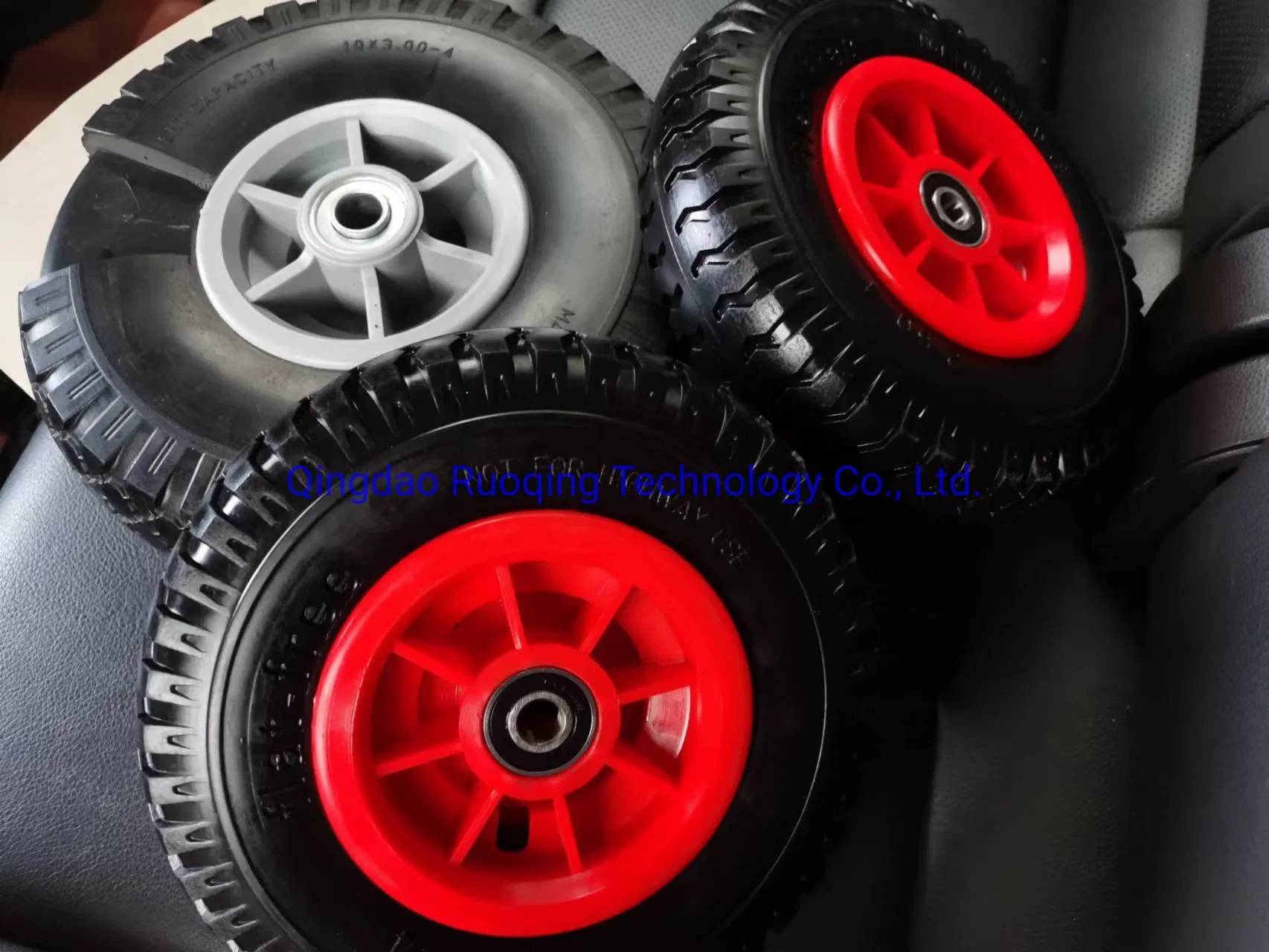 New Structure PU Foam with Plastic Flat Free Heavy Duty Load Capcity 400kg Wheel