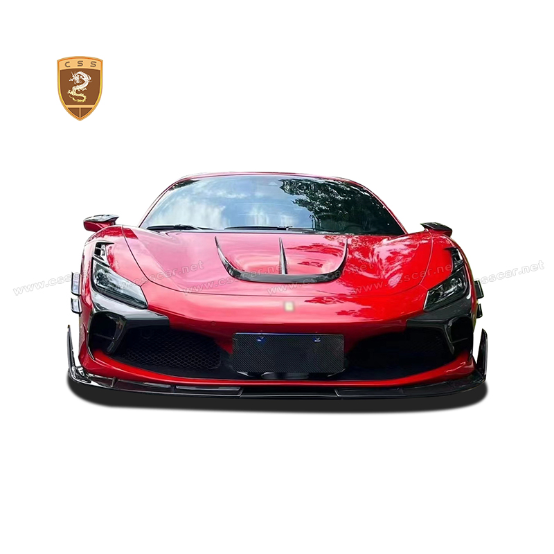 Car Exterior Parts Carbon Fiber Front Lip Canards Side Skirts Diffuser Rear Wing Msy Style Small Body Kits for Ferrari F8 Bodykit