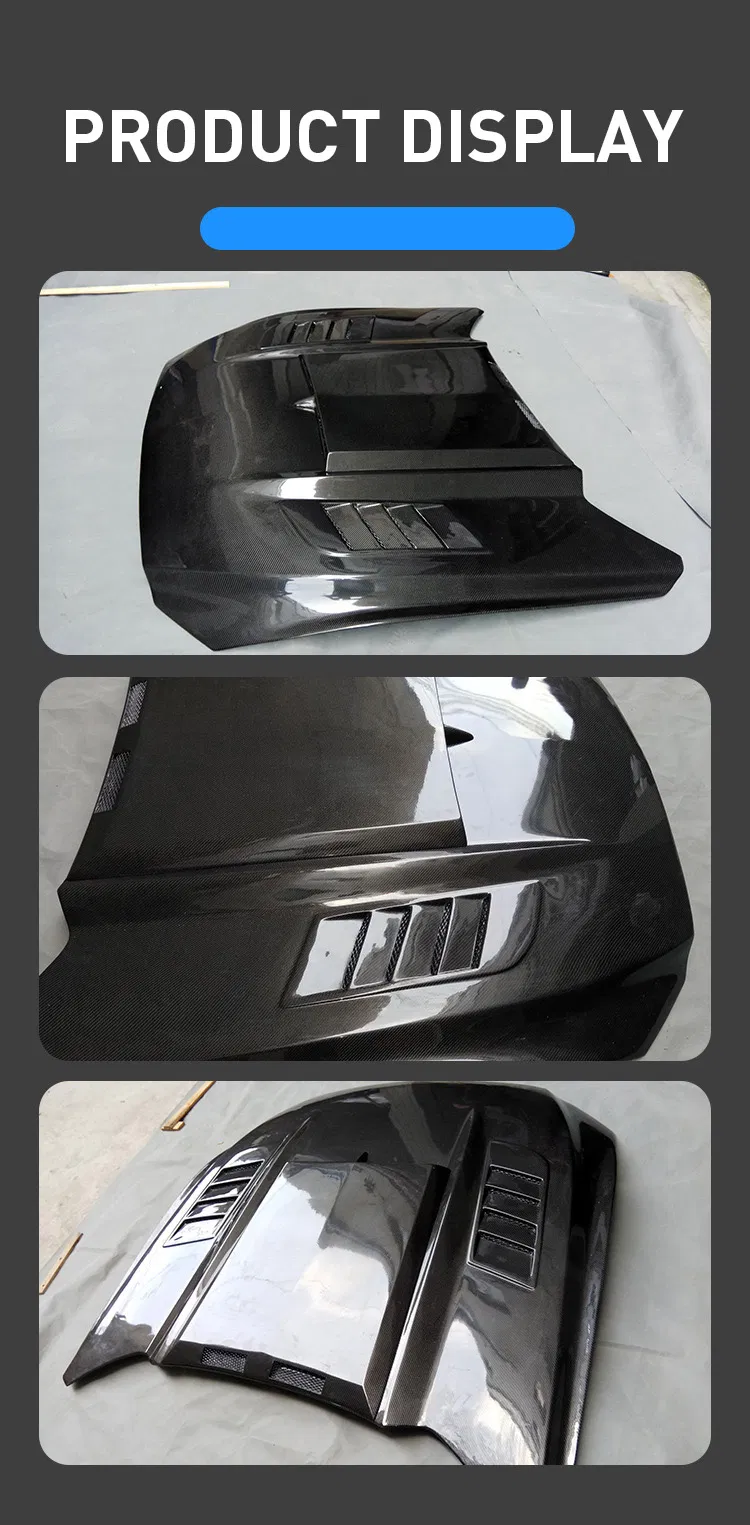 Car Carbon Fiber Fibre Front Bonnet Engine Hood Vented for Ford Mustang 2015-2017