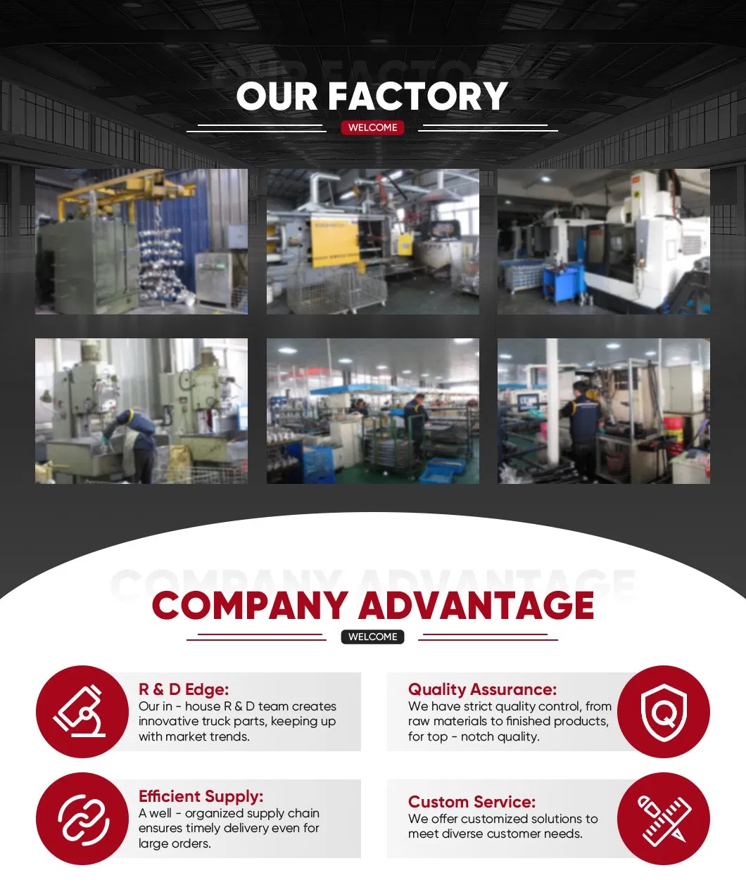 Factory Supply Truck Engine Accessories for Various Models