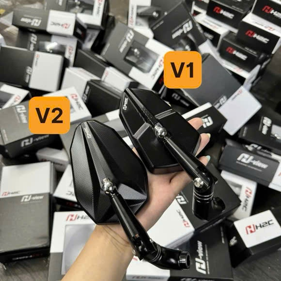 H2c Universal Adjustable Side Rearview Mirror for Motorcycles Bikes