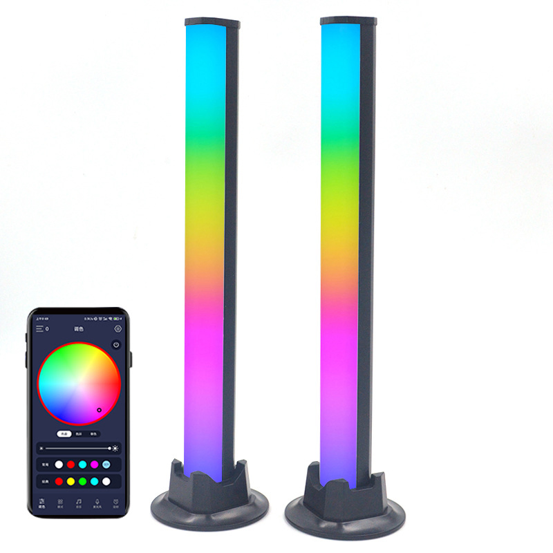 APP Bluetooth Pickup Light Voice Control Creative RGB Induction Light LED Music USB Rhythm Desktop LED Atmosphere Light Bar