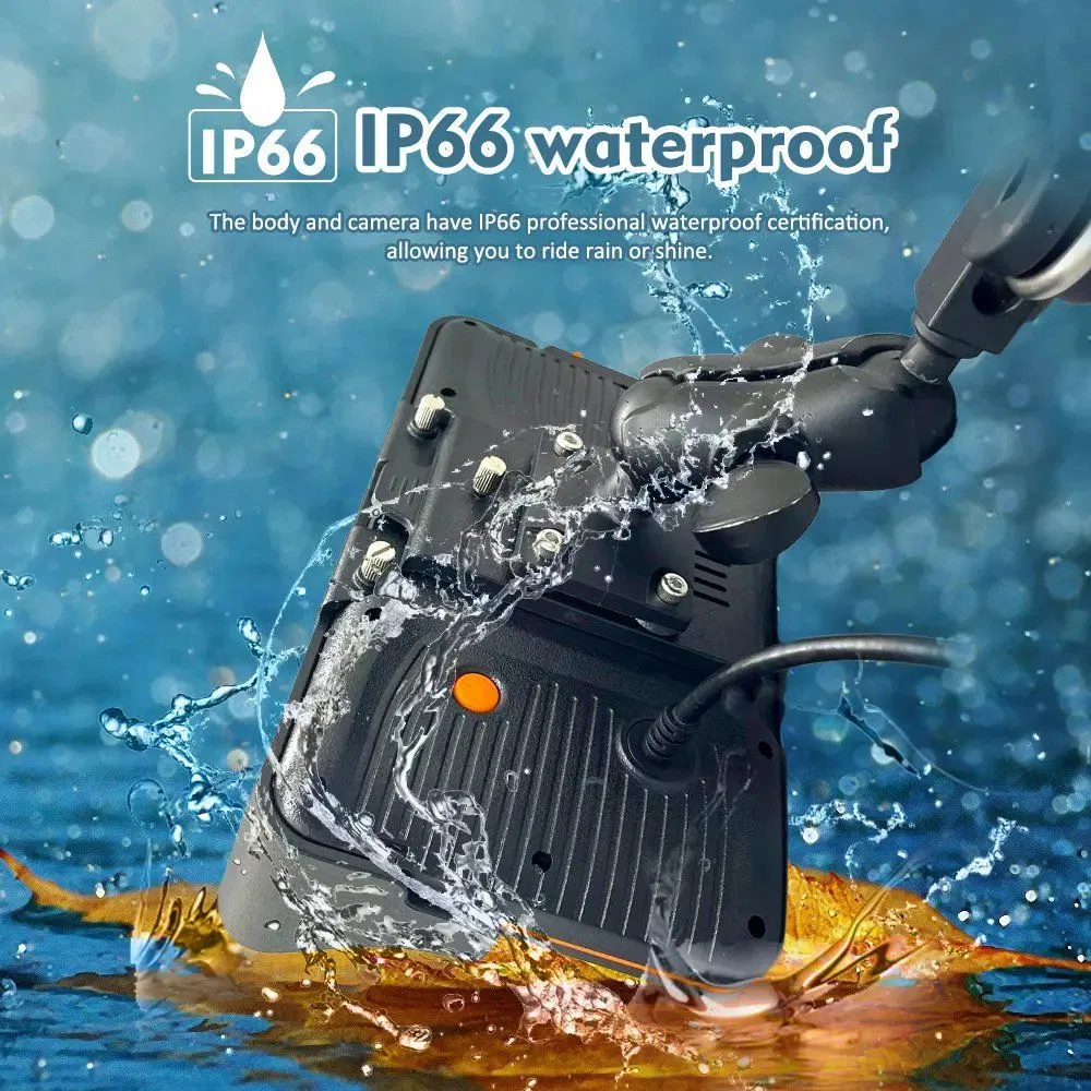 Мото-магнитола Android 7 дюймов, водонепроницаемая, с GPS и CarPlay