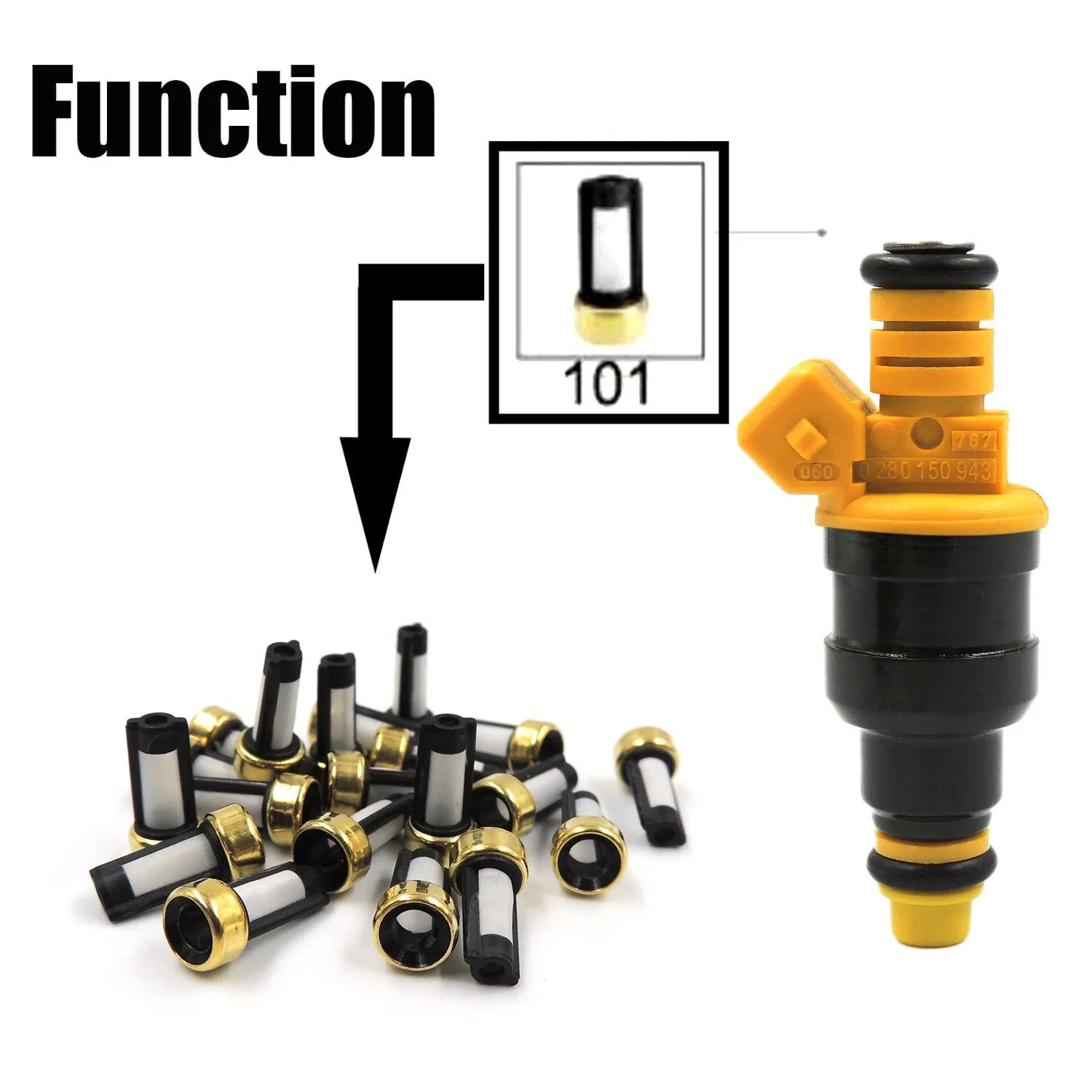 Hot Sale Universal Fuel Injector Micro Basket Filter CF-101 Asnu03c 6*3*12mm
