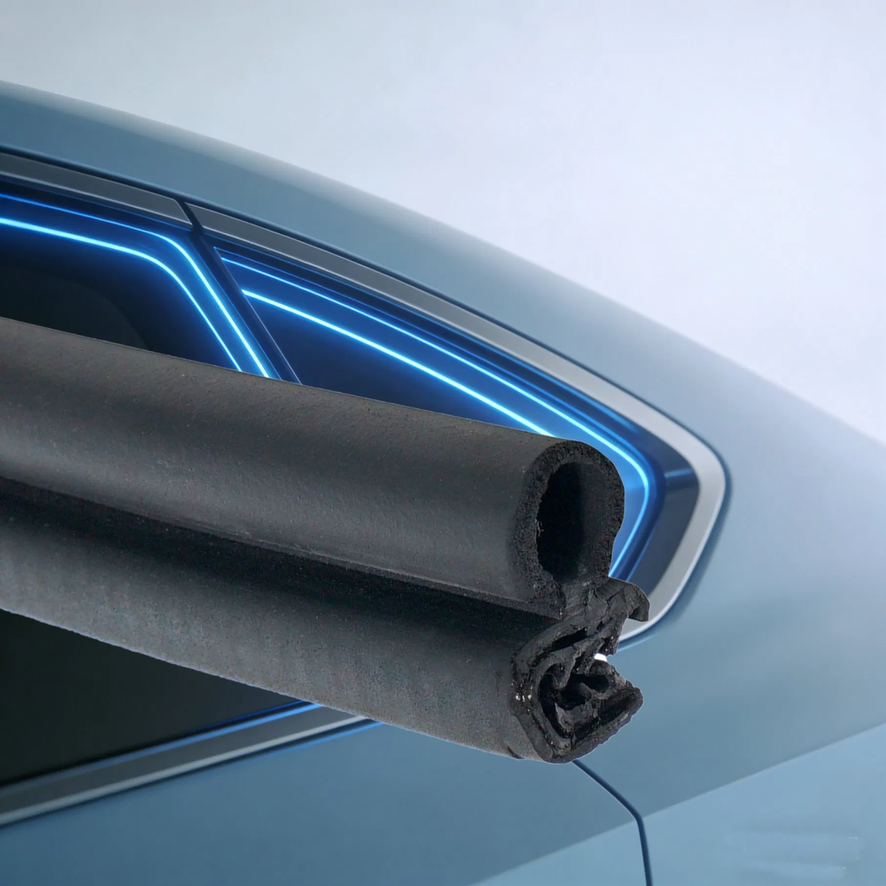 Black Rubber Door Trim Seal Strip Vehicle EPDM Window Gasket Edge Protection Profile Seal