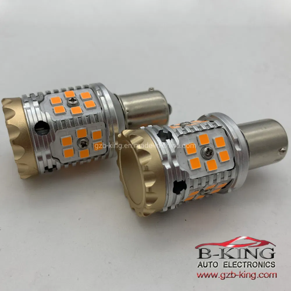 Светодиодная лампа поворотника Canbus Error Free 1156 Amber 1860lm