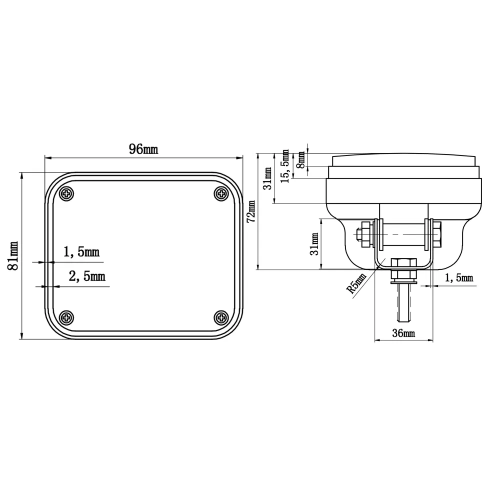 Синяя светодиодная стробоскоп-фара для мотоцикла TBF-835L1