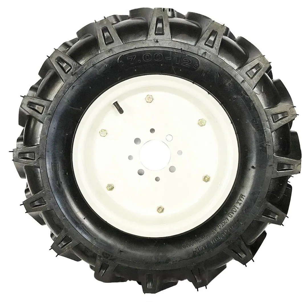 Lug 350-6 400-6 400-10 500-12 600-12 700-12 Pneumatic Tire with Rim Farm Wheel