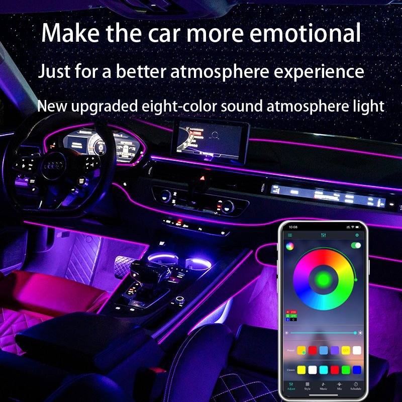 Светодиодная лента RGB для авто с APP управлением