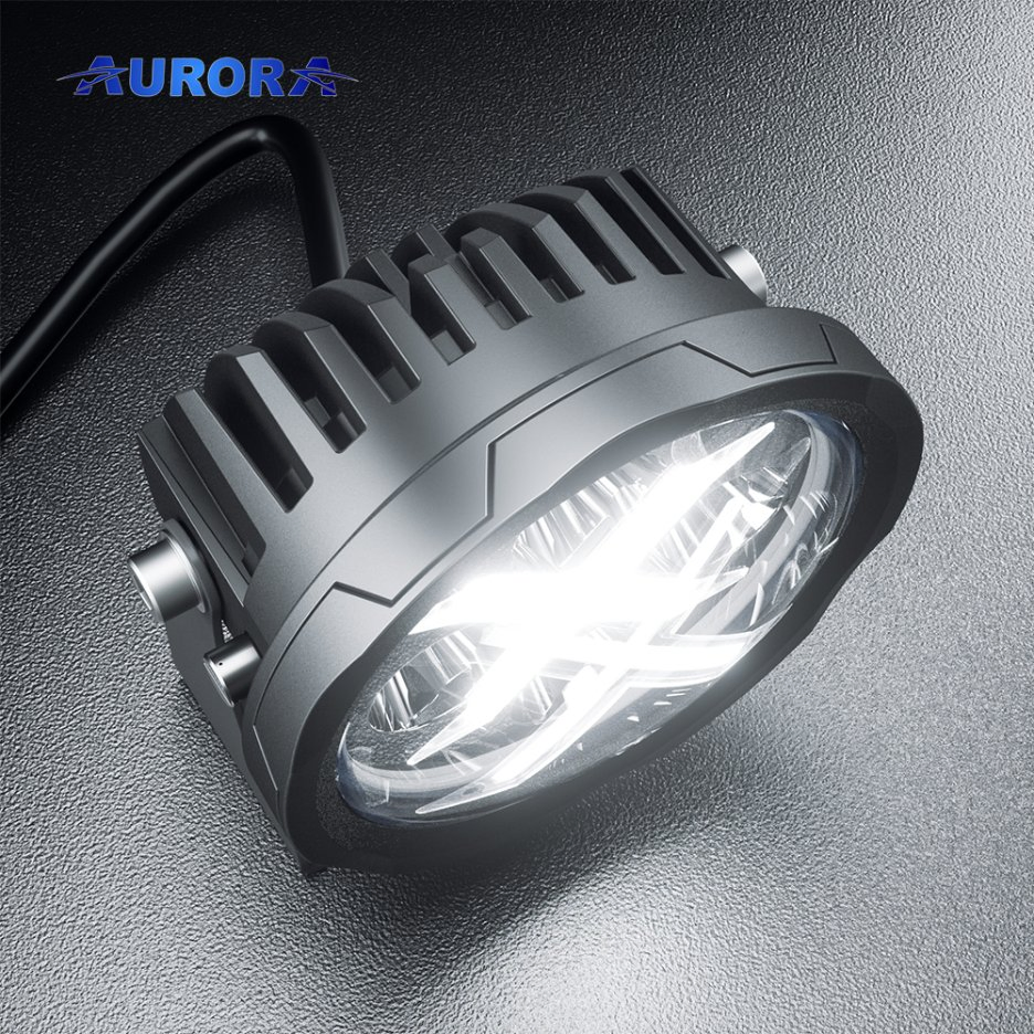 Aurora 4inch Small Round LED Driving Lights RGB Work Lights