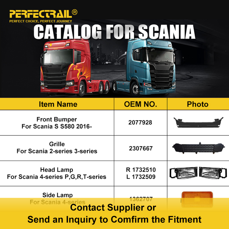 PERFECTRAIL Auto Heavy Duty Spare Parts for Scania Trucks Bus 2 3 4 series K N PG R T series D11 D14 DC11 DC12 DC16 113 European Trucks