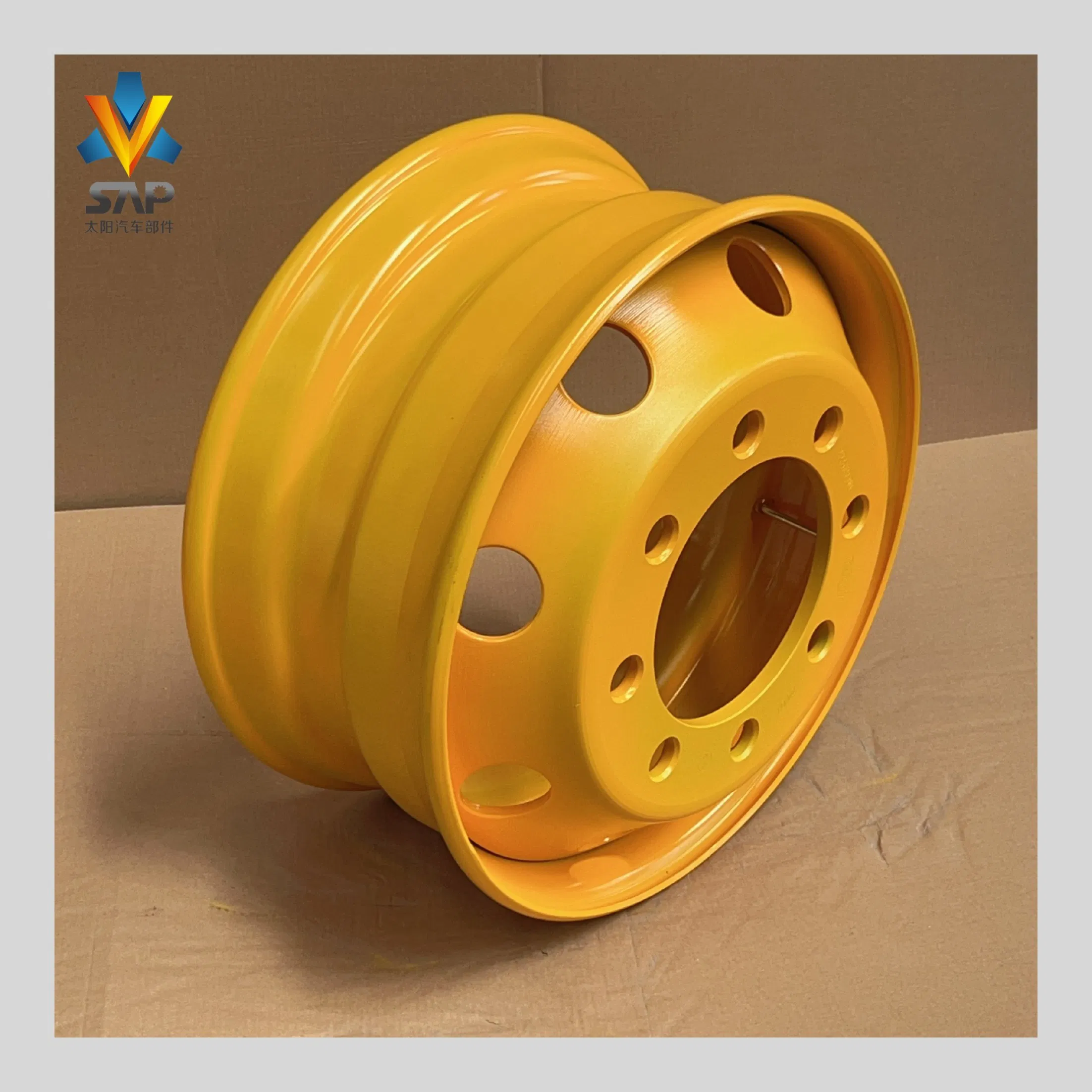 Стальной безкамерный диск 22.5x9.00 для грузовика, желтый