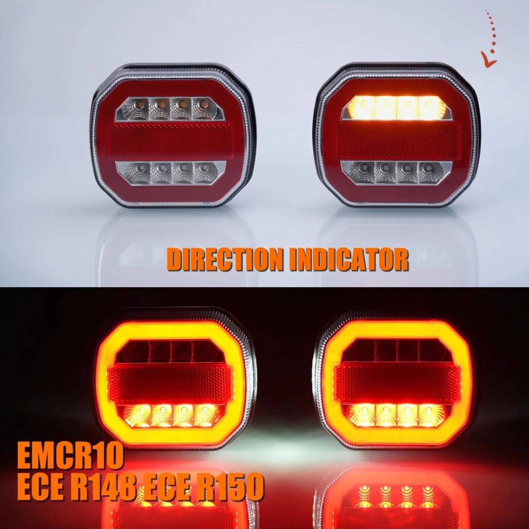 Светодиодный фонарь для прицепа 4WD, левый/правый