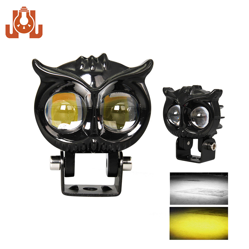 Мотоциклетная LED фара двойного цвета, 12-85В