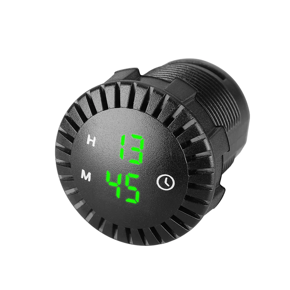 High Brightness LED Car Dashboard Clock with Touch Control Function and Overcurrent Protection