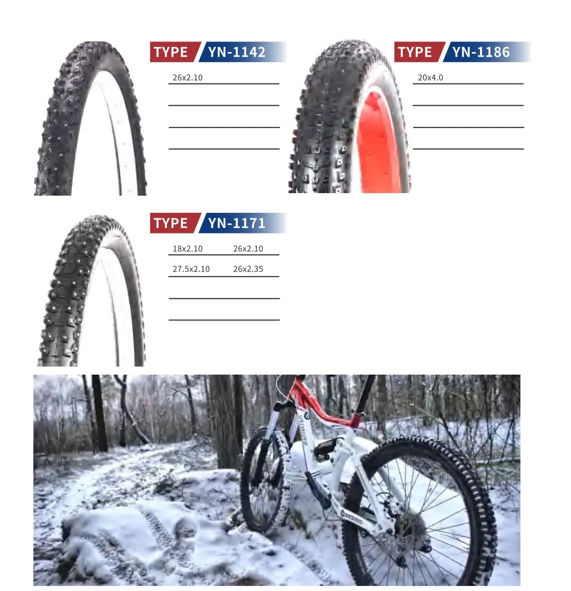 Зимняя шипованная покрышка Speedmile для фэтбайка