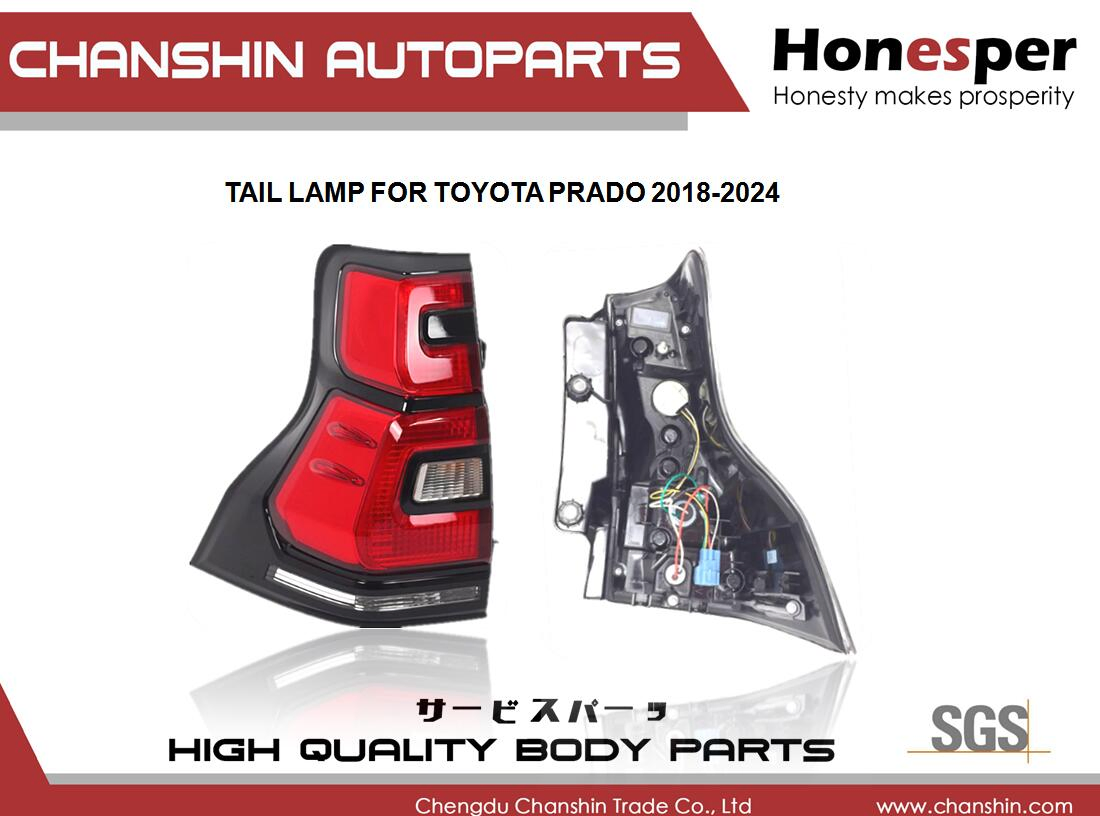 Wholesale Car Spare Parts Auto-Parts Car Accessories LED Back Light Tail Lamp Tail Lamp Taillight for Toyota Land Cruiser Prado 2018-2024