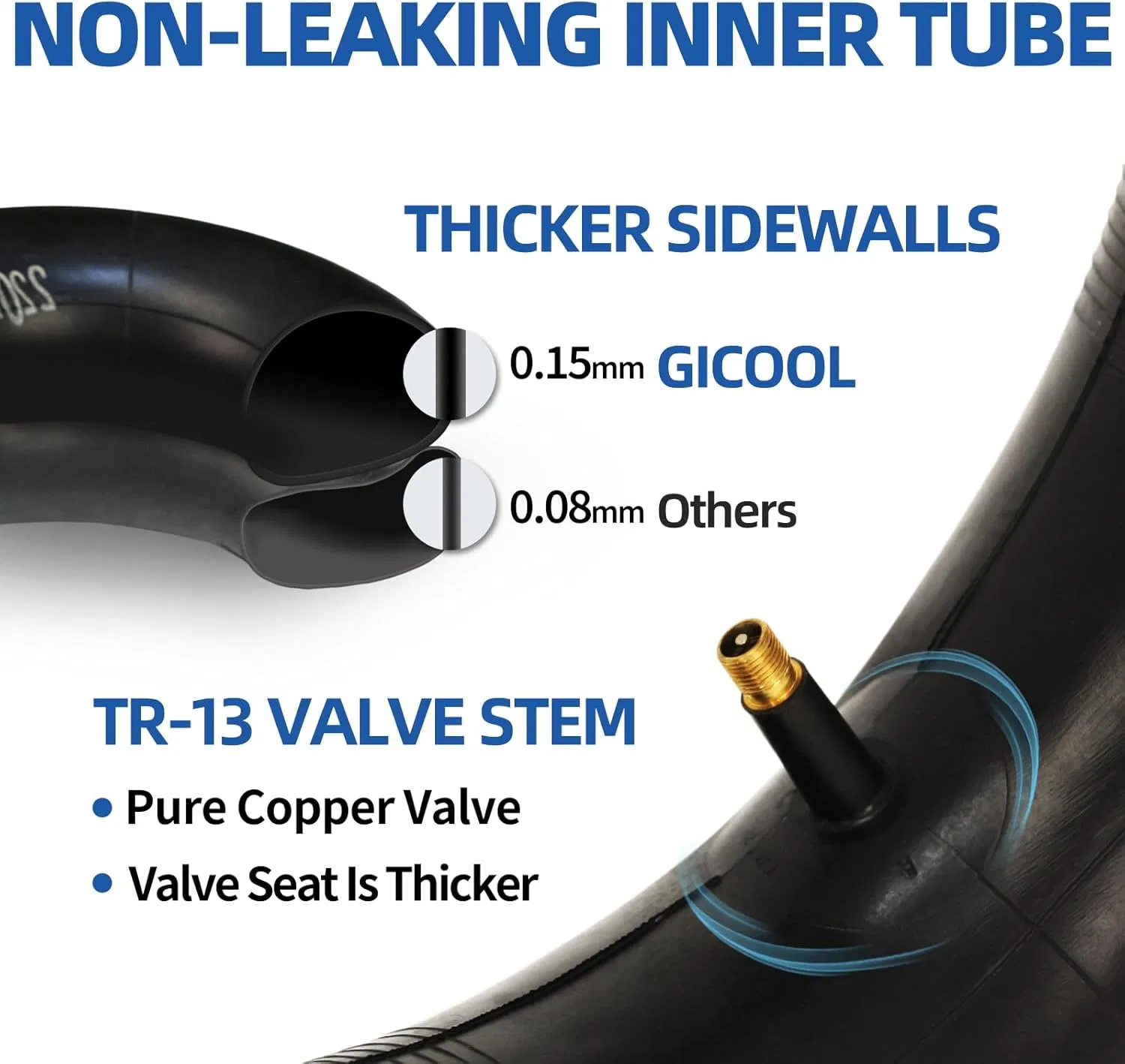 15X6.00-6 Tire and Inner Tube Set, Tr-13 Straight Valve Stem, Replacement Riding Mower Front Wheel Assembly, 2 Pack