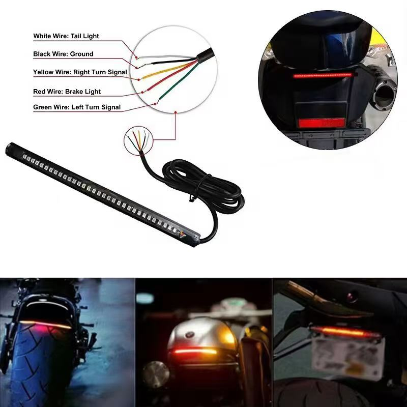 Универсальная светодиодная лента для мотоцикла, 32 LED, 8 дюймов