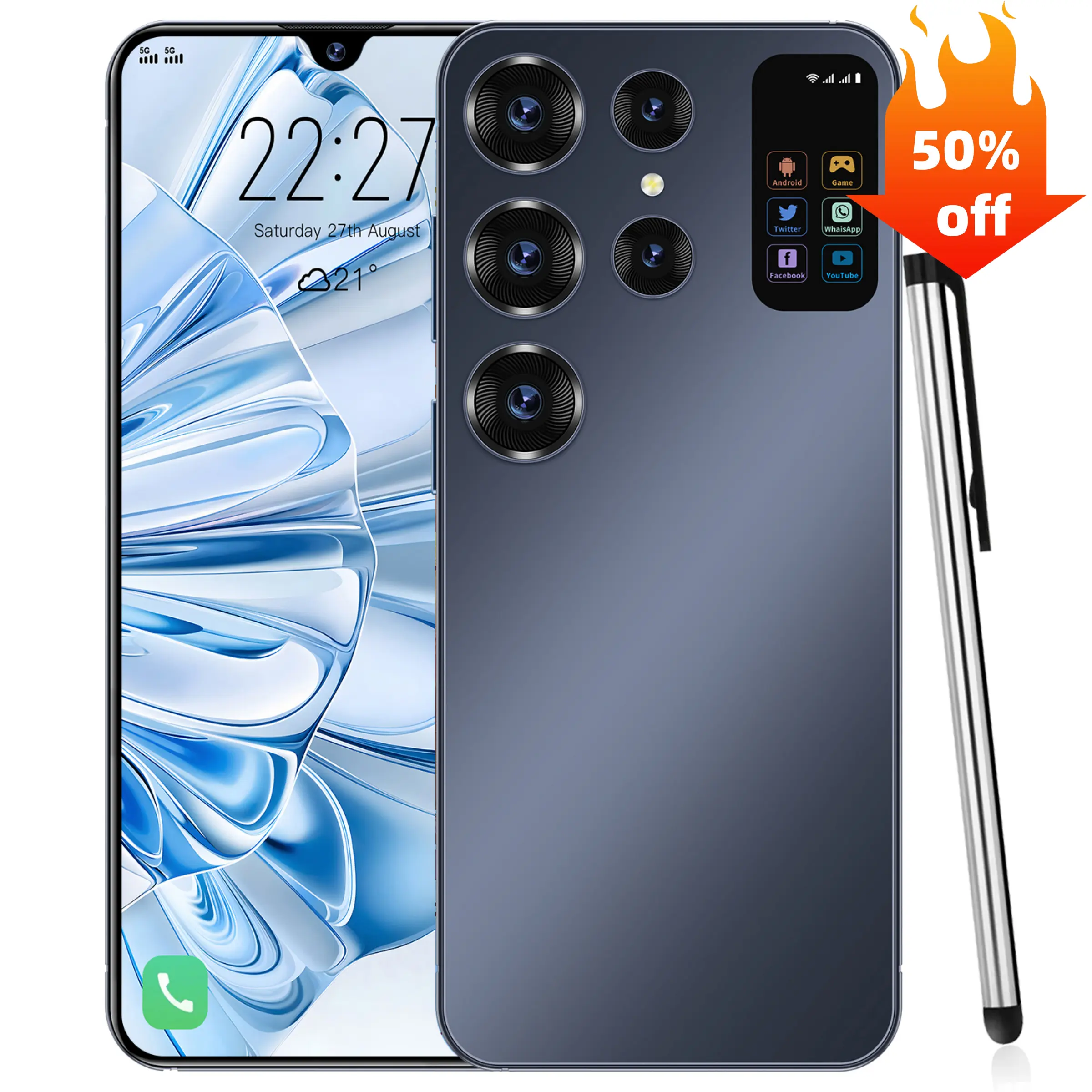 S25 Ultra 16 ГБ + 512 ГБ, 32MP + 64MP, 6.7", разблокировка по лицу, Android