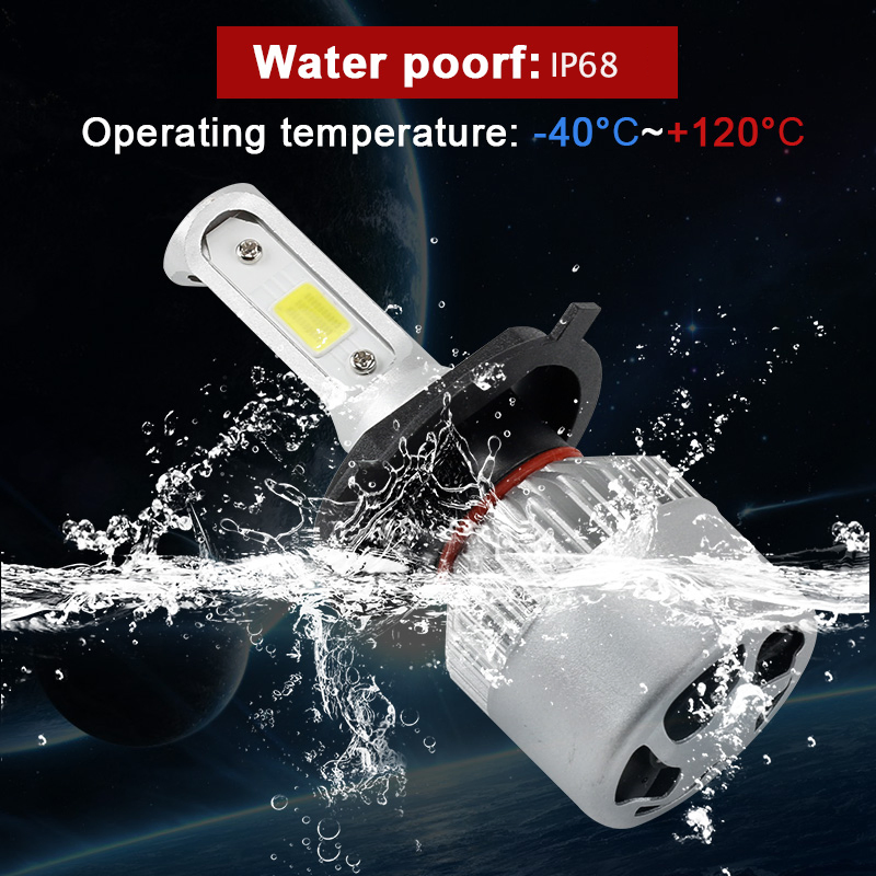 Светодиодная лампа S2 для авто и мотоциклов, 3 стороны