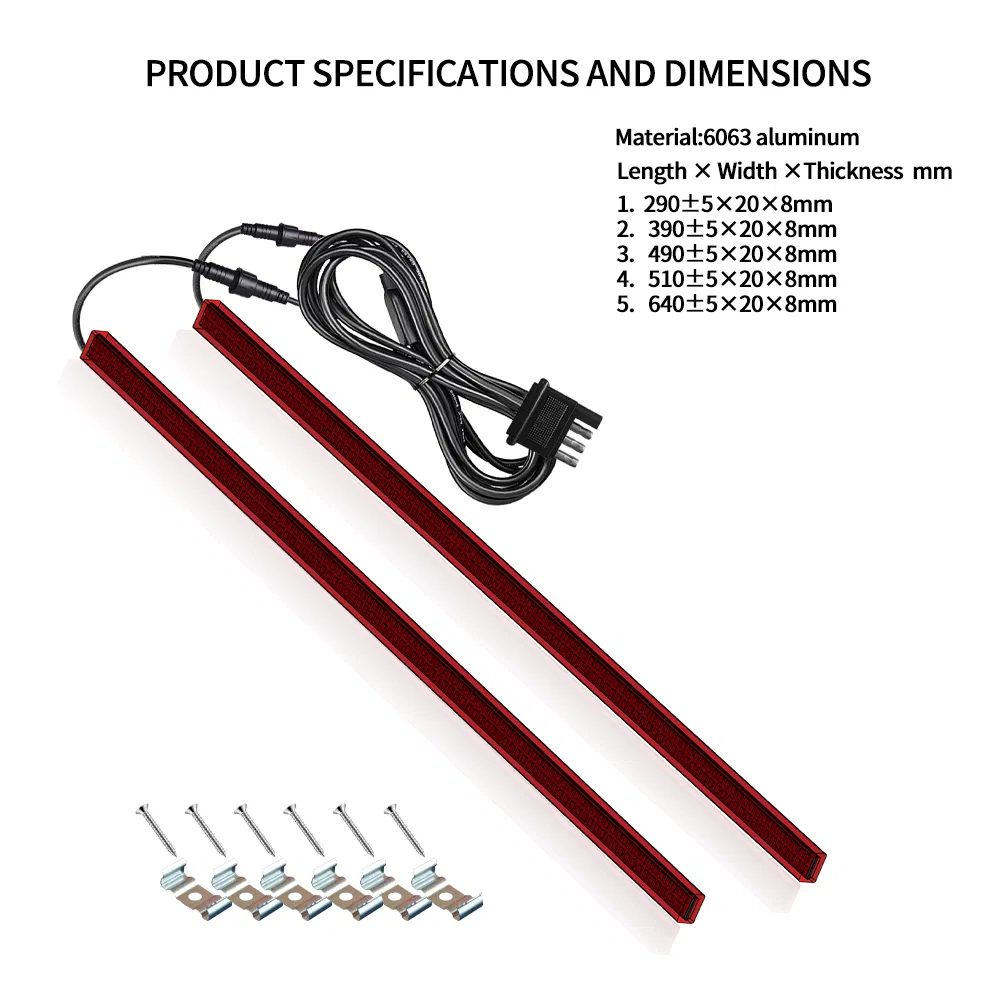 Challenger Red & Yellow LED Tail Light for Trailer Vehicles 12V/24V Turn Signal Brake Truck Body Accessories