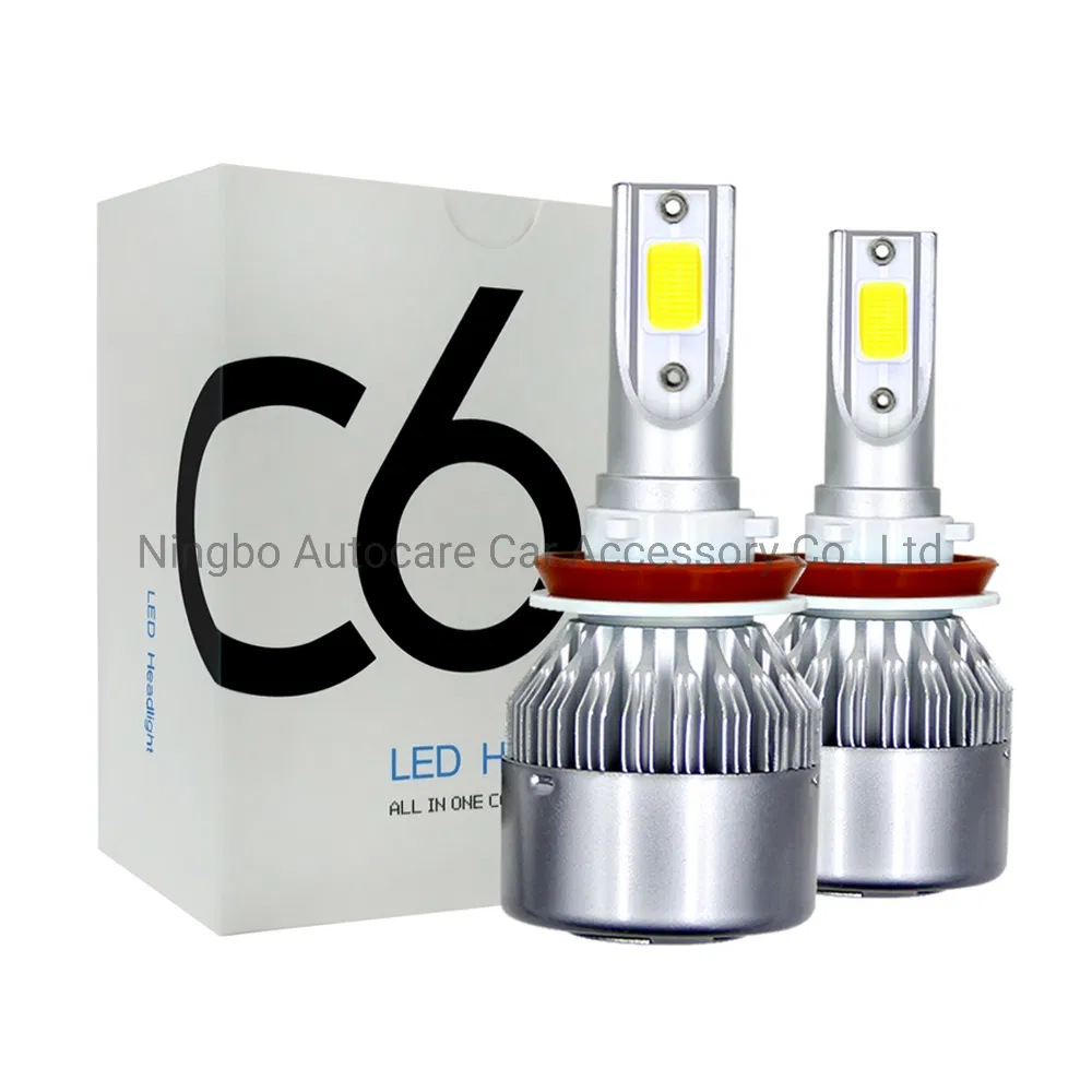 Светодиодная фара C6 LED для авто 9005 9006 9007 H1 H3 H4 H7 H11