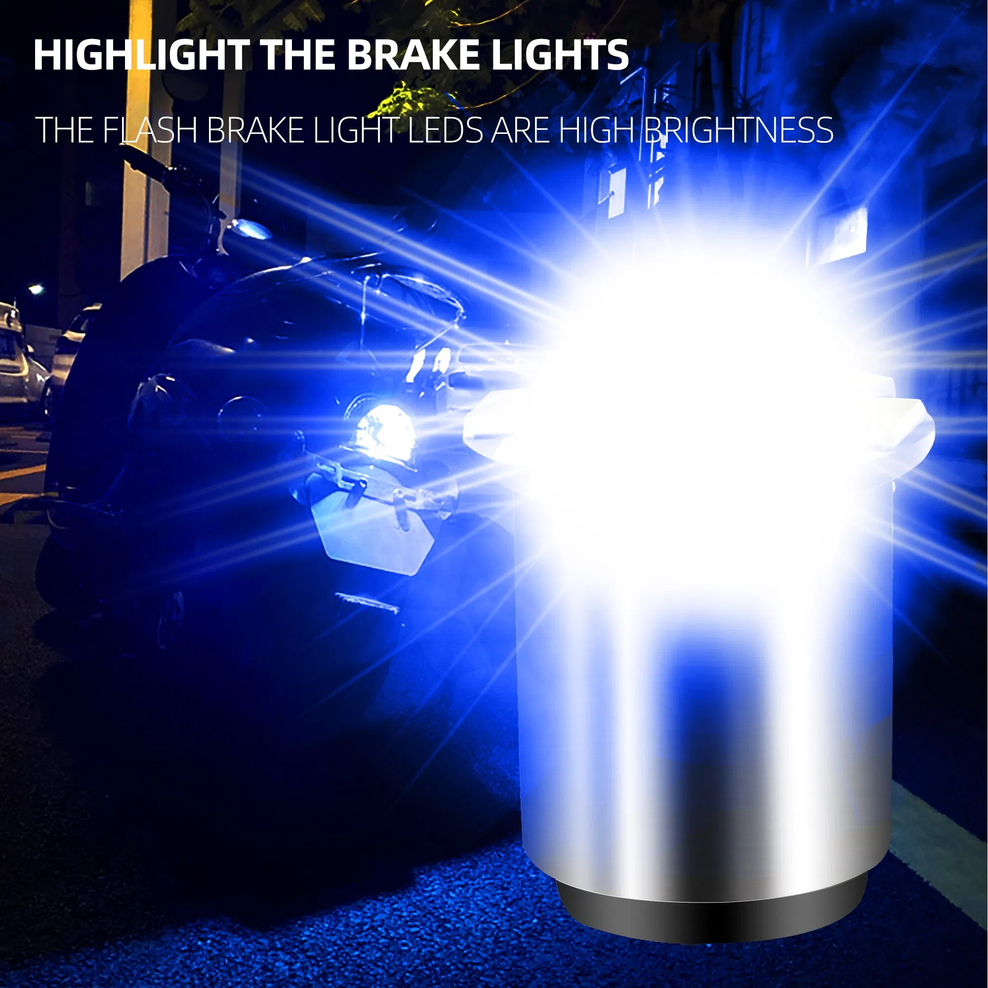 Белая светодиодная лампа 12V 1157 5730 9 Flashing для стоп-сигнала