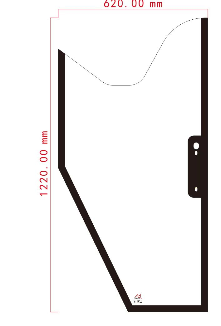 Clear High Density Side Door Tempered Glass for Engineering Vehicle/Tractor