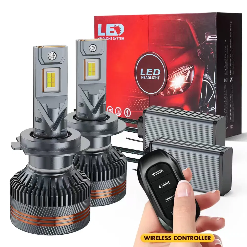 Wireless Controller Auto Headlight H1 H3 H4 H7 H11 H13 880 881 9005 9006 9007 9012 LED Light 120W Auto Car LED Headlight