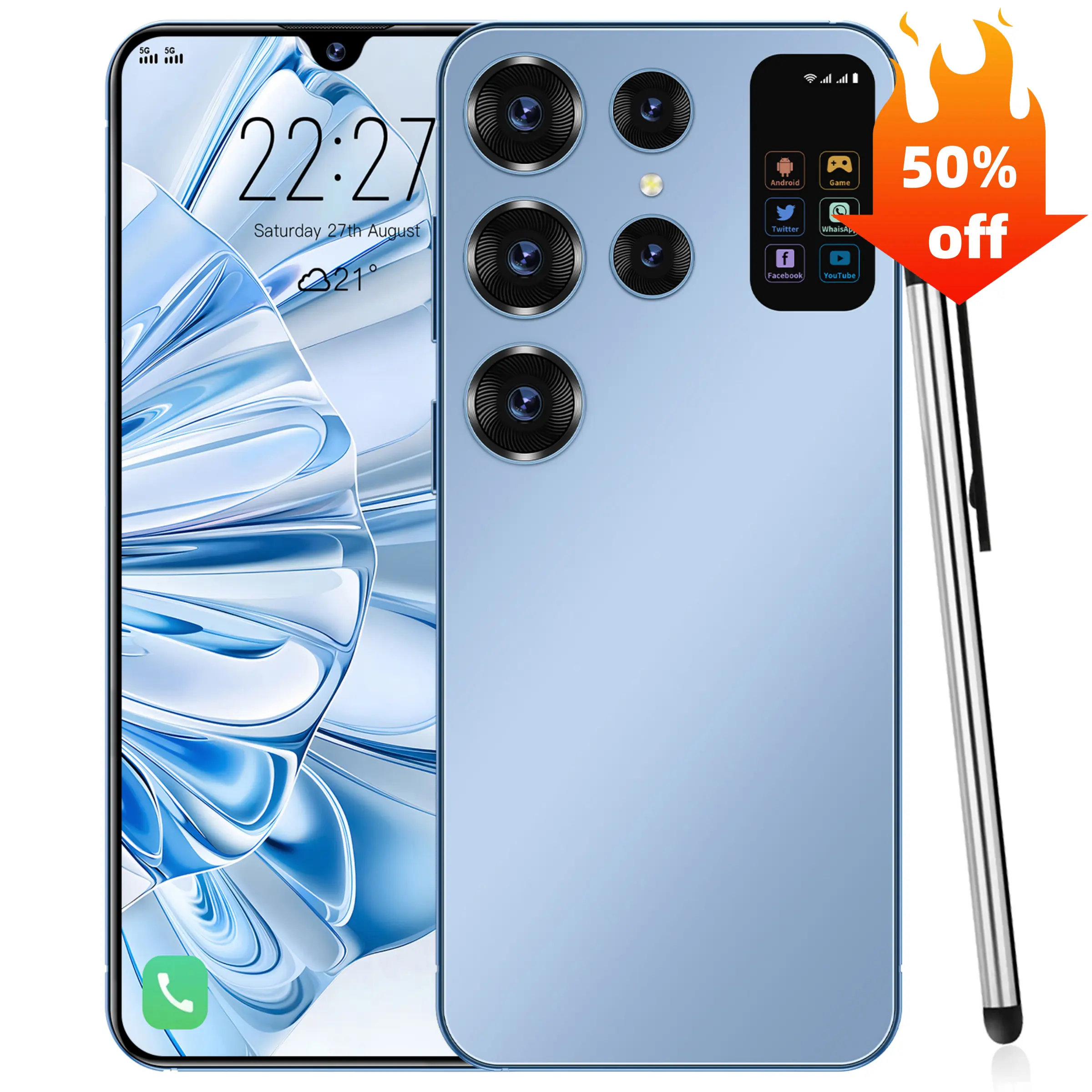 S25 Ultra 16 ГБ + 512 ГБ, 32MP + 64MP, 6.7", разблокировка по лицу, Android