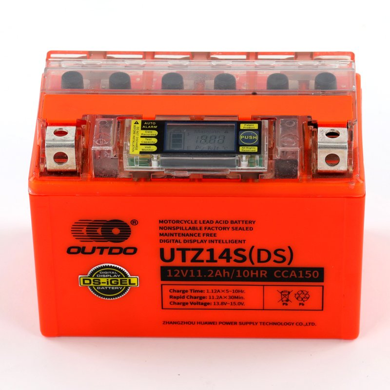 Outdo 12V11.2ah Utz14s Digital Display Intelligent Motorcycle Battery