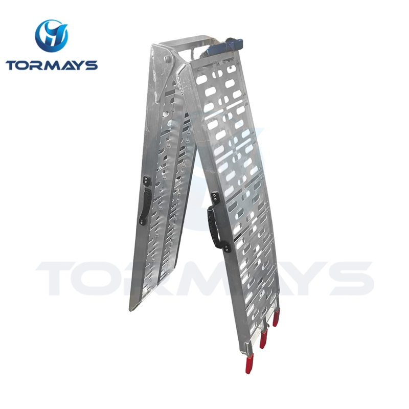 Aluminum Loading Ramp for Loading Motorcycles with Easy Rubber Handle