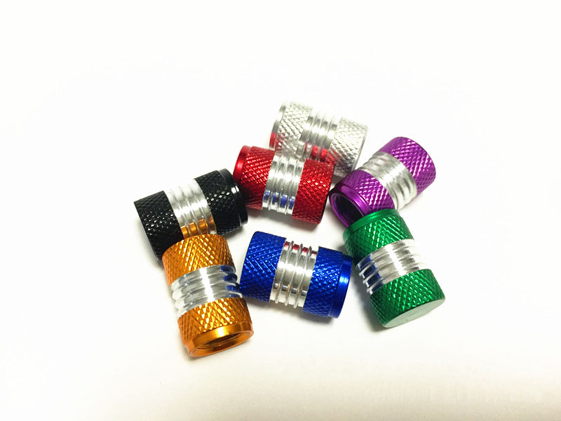 4PCS Round Style Aluminum Alloy Car Tyre Valve Cap