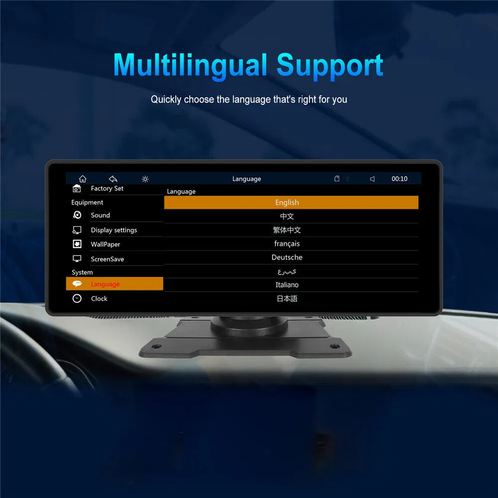 Портативный дисплей W509 10.26 дюймов с CarPlay и Android Auto
