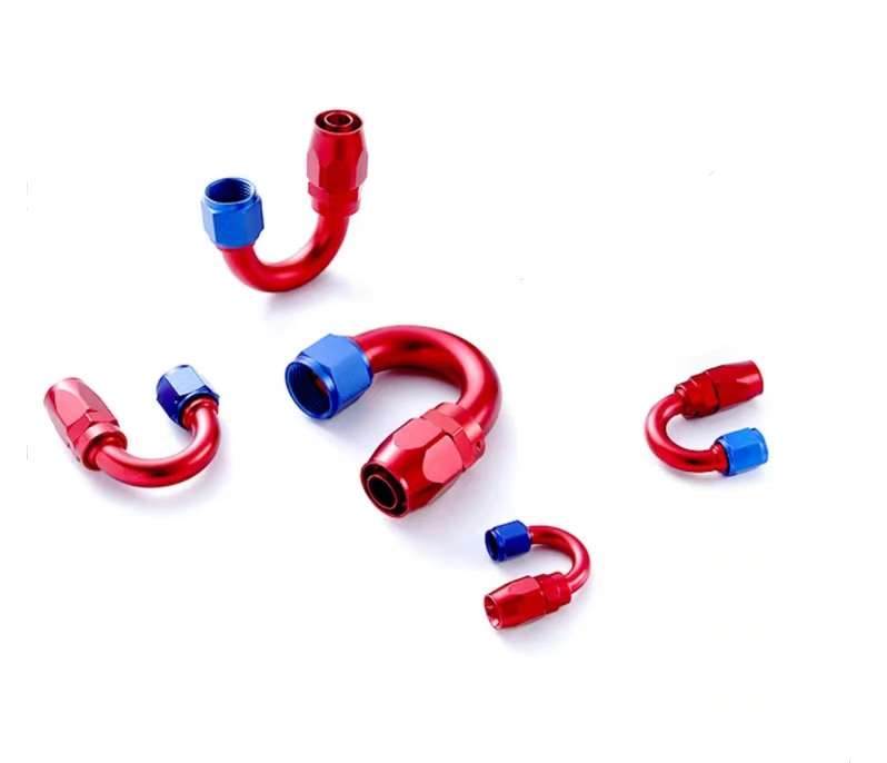 180 Degree An4-An16 Connector Oil Cooling Radiator Oil Pipe Quick Connector