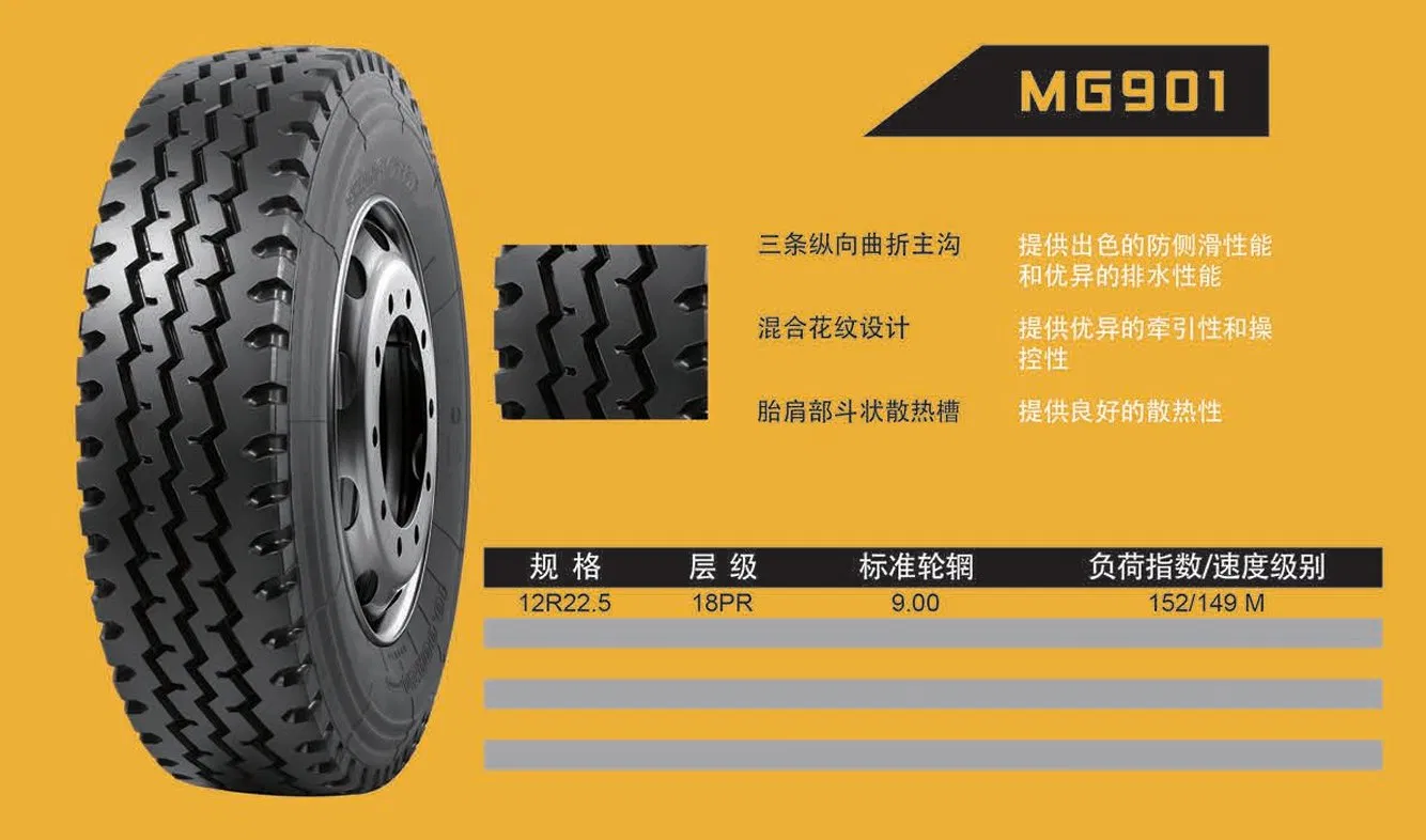 Long-Distance Wear All-Steel Tire Mg901 12r22.5-18pr