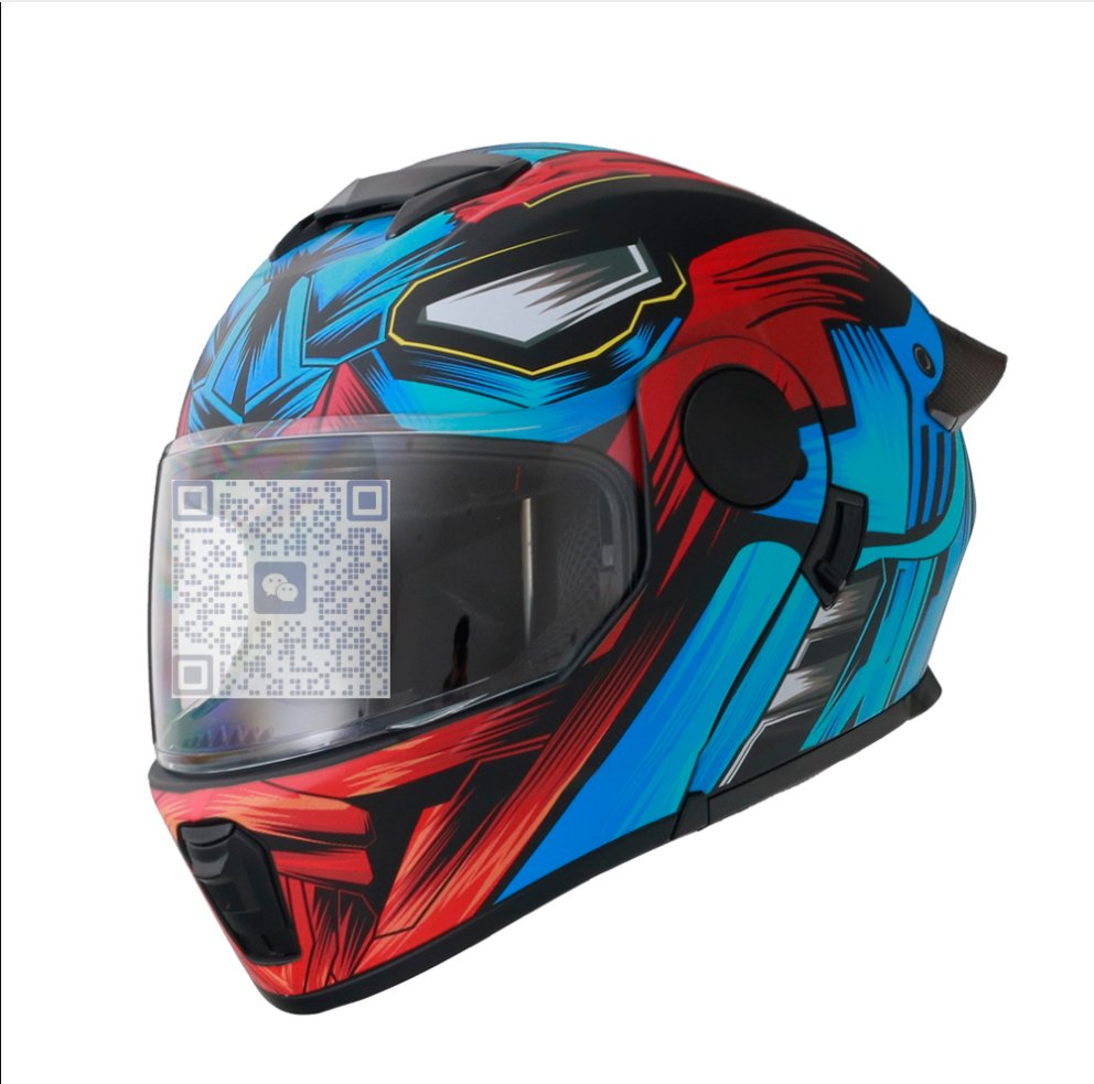 Factory OEM Newest Flip up Motorcycle Helmet with LED Light High Quality