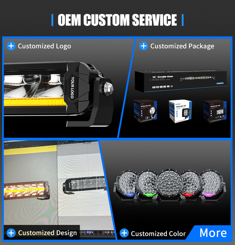 Aurora Universal LED off Road Light Bar for Car Jeep UTV ATV